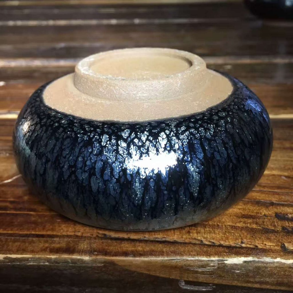 蔡龍禪定銀魚盞口徑8.3高4.2