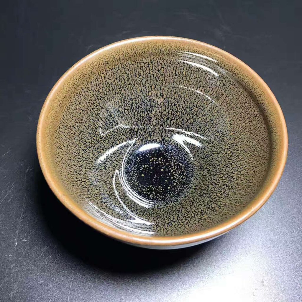 陳大鵬大師，早期油滴精品，束口，口徑12.1高7，宋代點(diǎn)茶標(biāo)準(zhǔn)器型