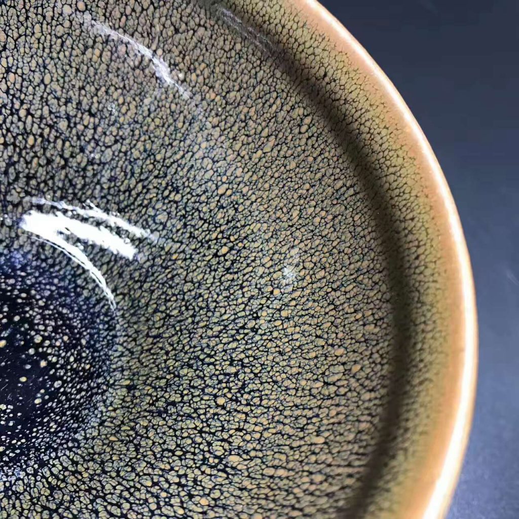 陳大鵬大師，早期油滴精品，束口，口徑12.1高7，宋代點(diǎn)茶標(biāo)準(zhǔn)器型