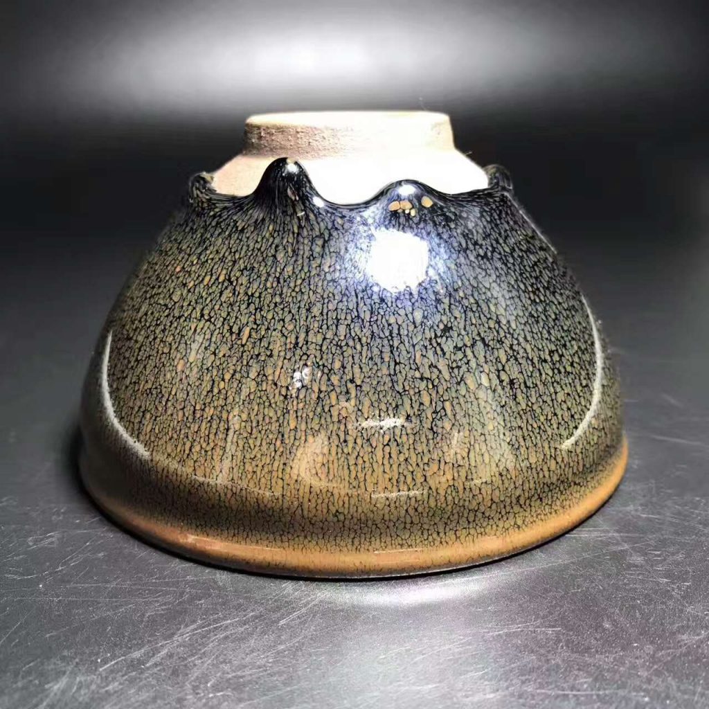 陳大鵬大師，早期油滴精品，束口，口徑12.1高7，宋代點(diǎn)茶標(biāo)準(zhǔn)器型