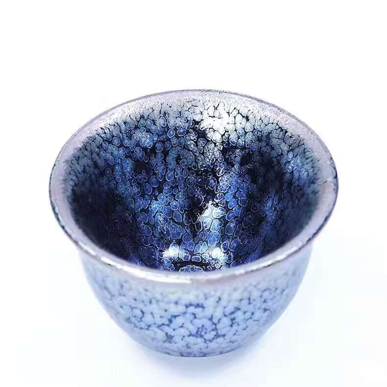 劉學(xué)財(cái)8.5公分滿天星藍(lán)油滴美人盞