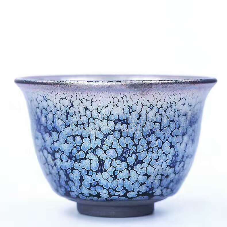 劉學(xué)財(cái)8.5公分滿天星藍(lán)油滴美人盞