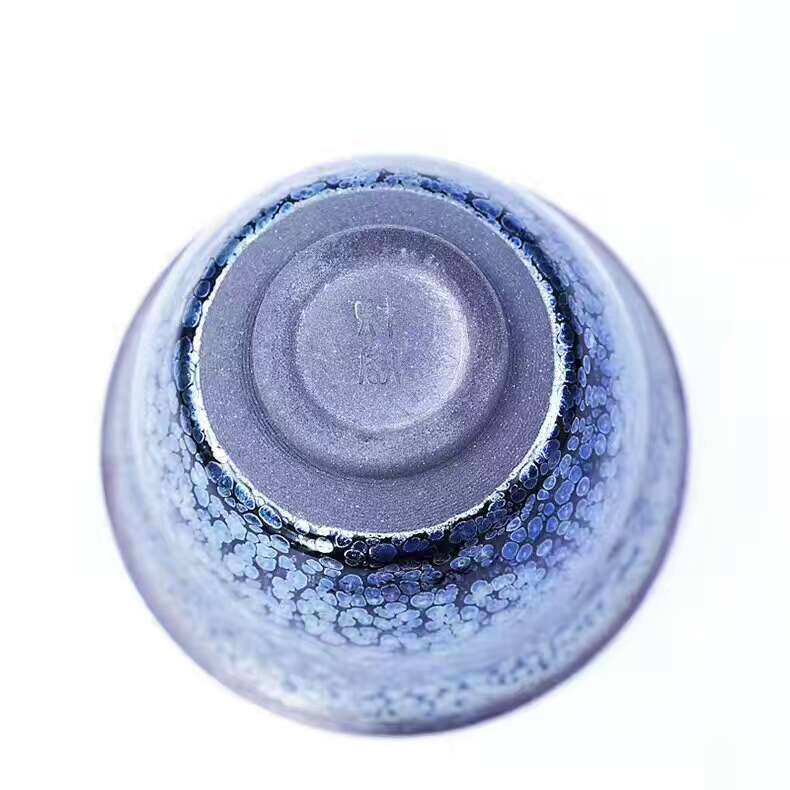劉學(xué)財(cái)8.5公分滿天星藍(lán)油滴美人盞