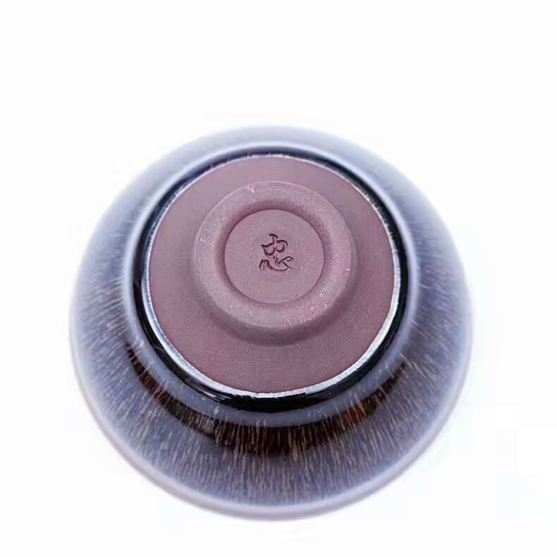 葉禮忠老師9.3公分束口窯變兔毫盞，傳承人獨(dú)門(mén)絕技，喝茶佳器，釉色古樸幽雅，斑紋漂亮！