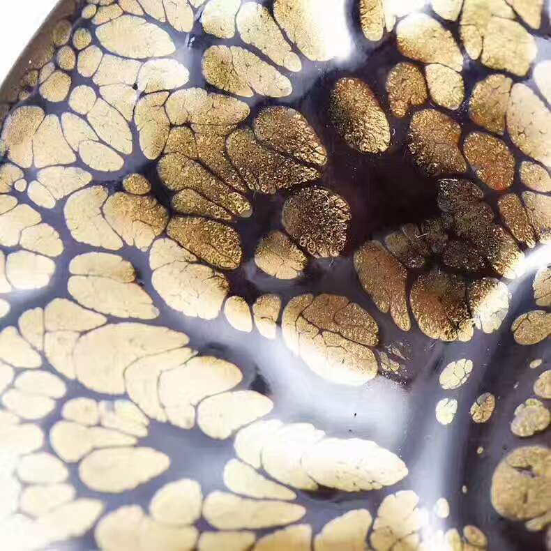 黃美金老師13.7公分撇口金油滴大盞，收藏重器，博物館館藏級(jí)別的珍品