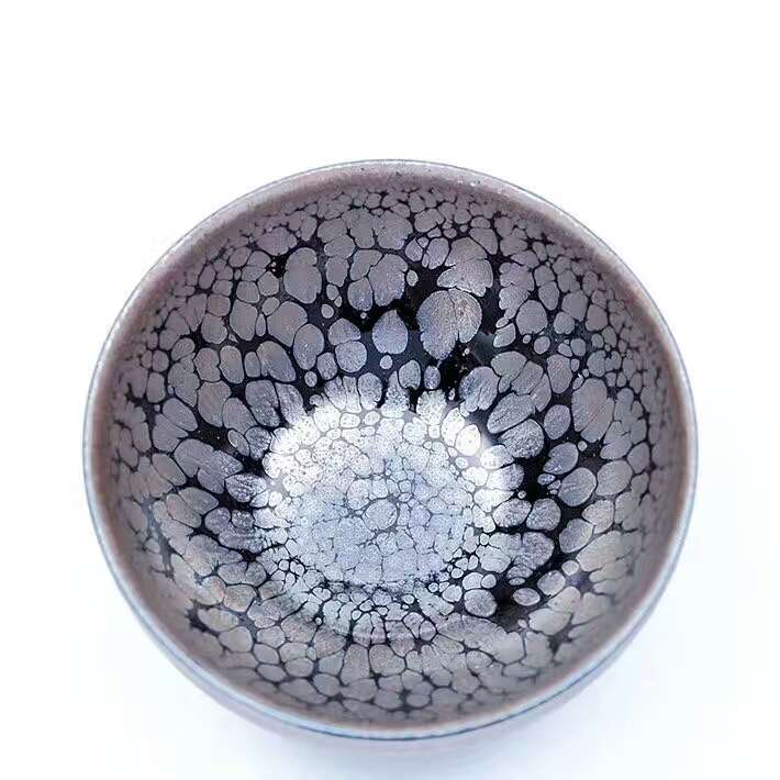 蔡炳盛8公分?jǐn)靠邡p鴣斑精品盞！黑釉銀斑，鷓鴣飽滿，優(yōu)雅，形象，掛釉非常經(jīng)典！