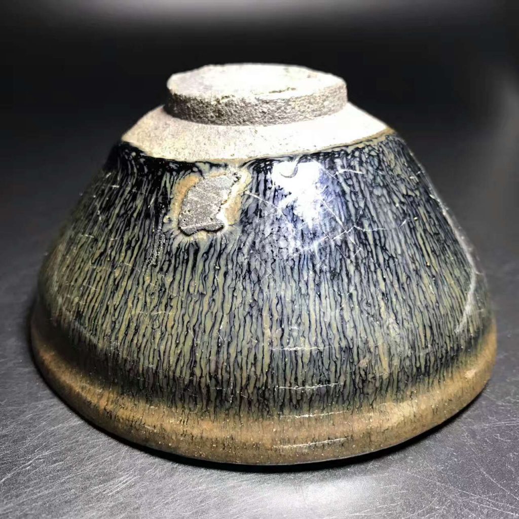 宋代建窯，兔毫大盞，口徑12.3-12.8高6