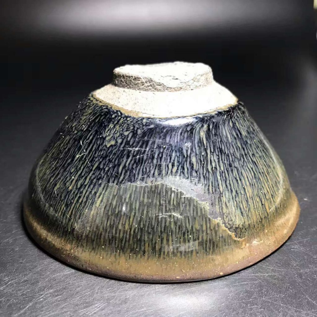 宋代建窯，兔毫大盞，口徑12.3-12.8高6