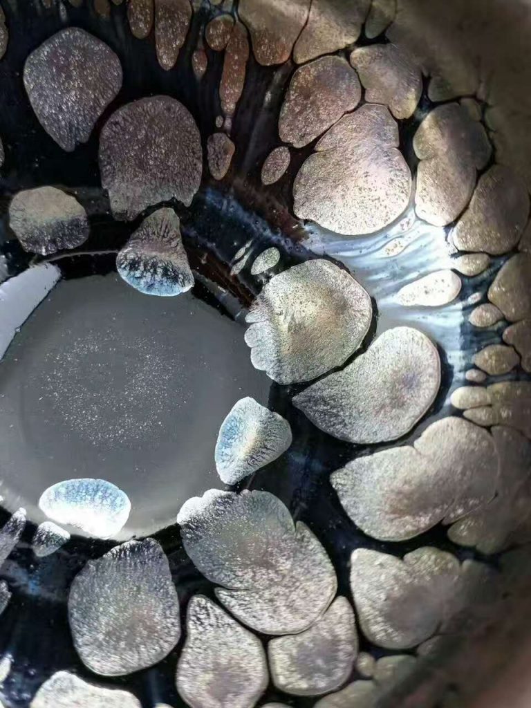 吳德興玉蘭杯：口7.6高5.7，油滴大而飽滿。