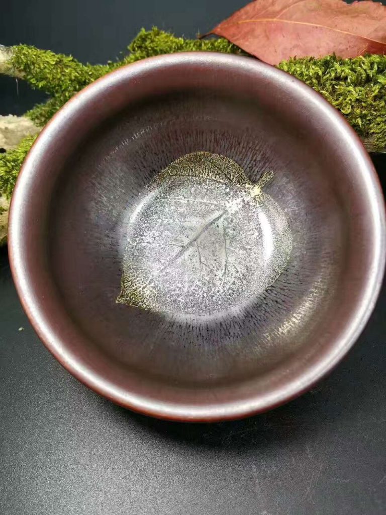 國家級大師-孫建興，虹彩木葉盞，口徑9高5