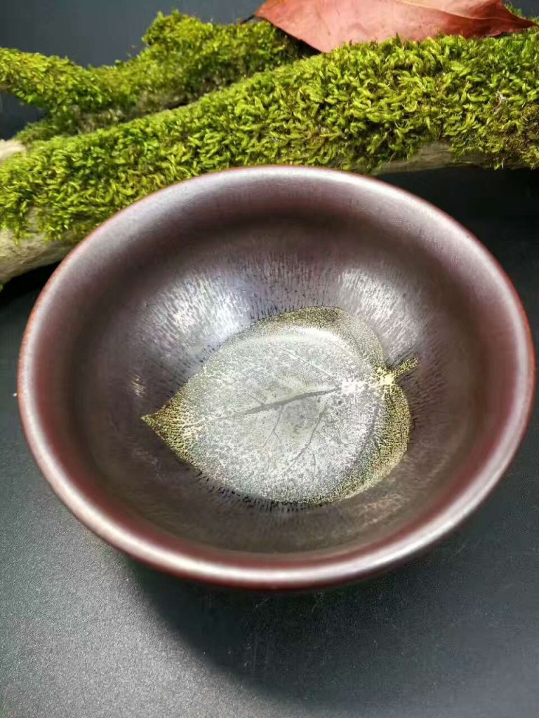 國家級大師-孫建興，虹彩木葉盞，口徑9高5