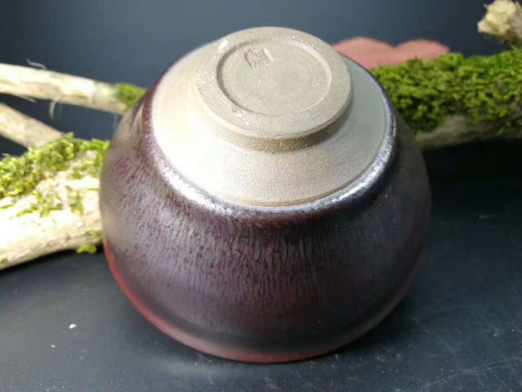 國家級大師-孫建興，虹彩木葉盞，口徑9高5