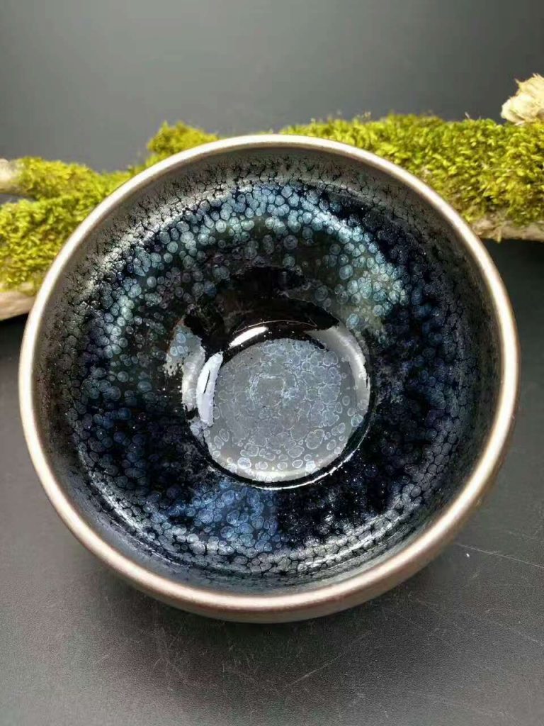 陳葉琦全包釉銀油滴斂口：口8高5.4