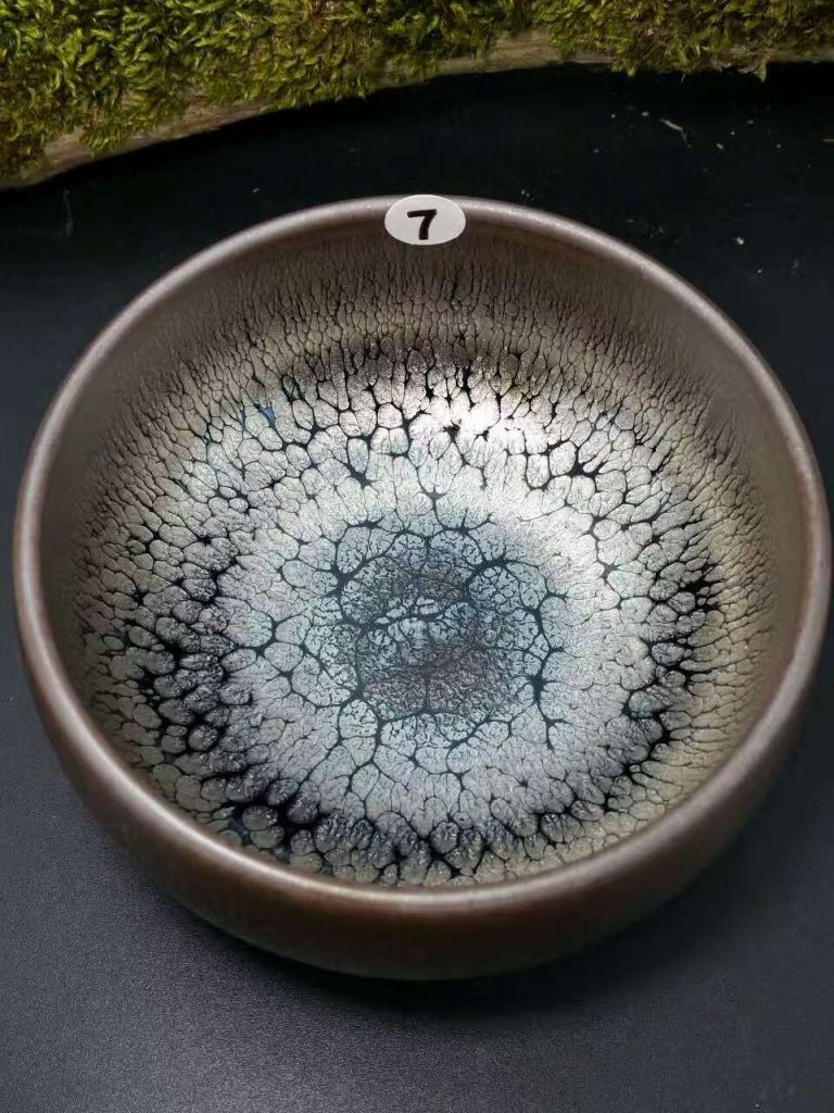 闕梅嬌全手工精品禪定油滴盞：口8.7肚大9.4高5