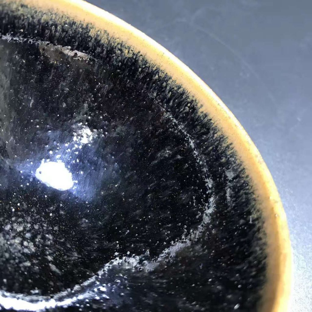 熊忠貴師傅，精品柴燒烏金釉，缽型，口徑8肚大8.8高4.8