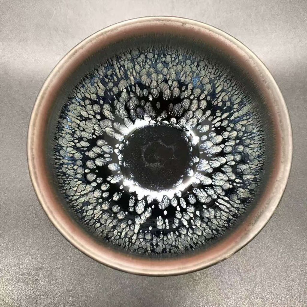 闕梅嬌大師，精品油滴盞，口徑8.8肚大9.2高5.8