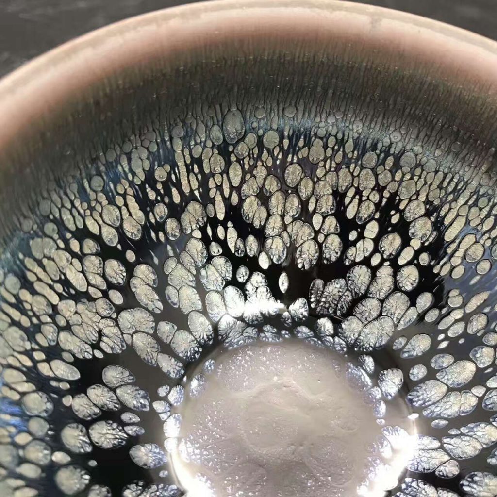 闕梅嬌大師，精品油滴盞，口徑8.8肚大9.2高5.8