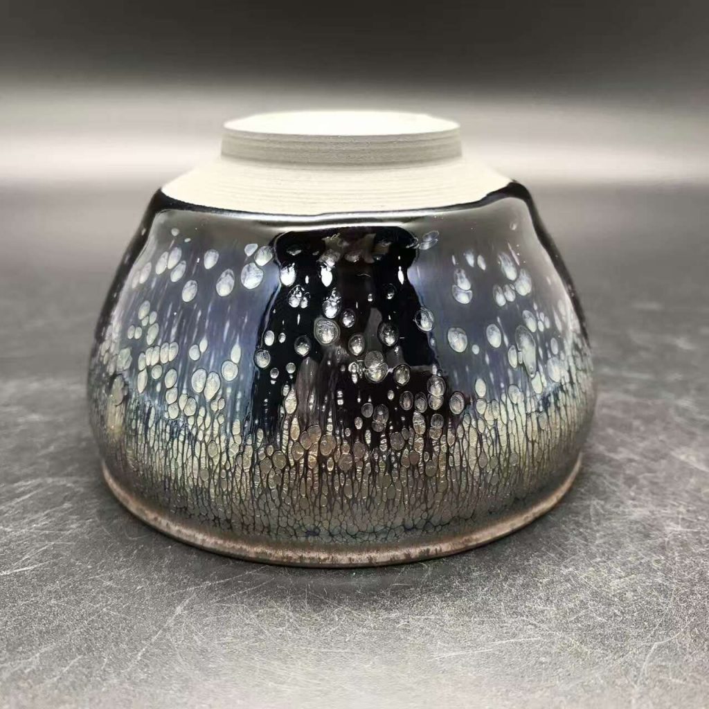 闕梅嬌大師，精品油滴盞，口徑8.8肚大9.2高5.8