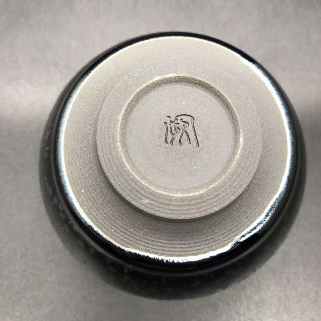 闕梅嬌大師，精品油滴盞，口徑8.8肚大9.2高5.8