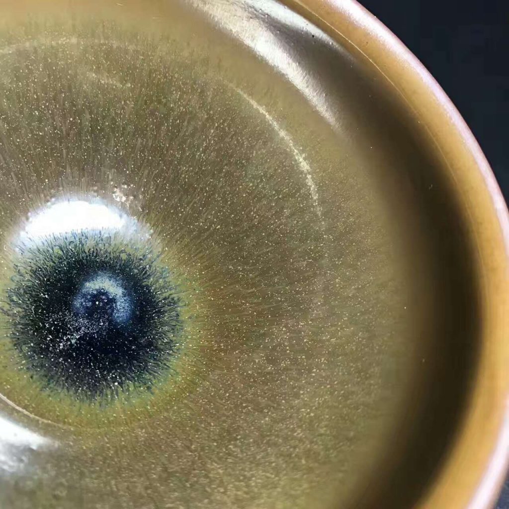 黃祥德，柴燒茶沫釉，口徑9高5.5