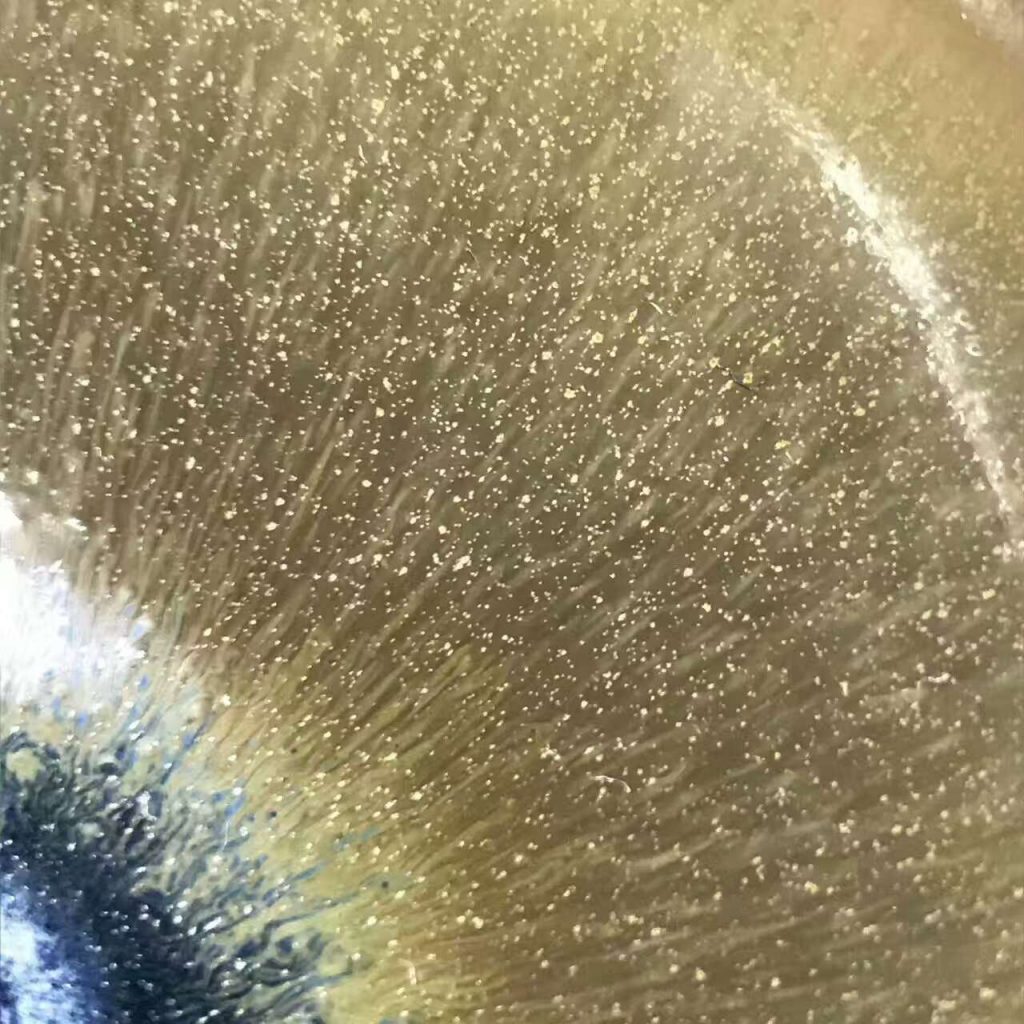 黃祥德，柴燒茶沫釉，口徑9高5.5