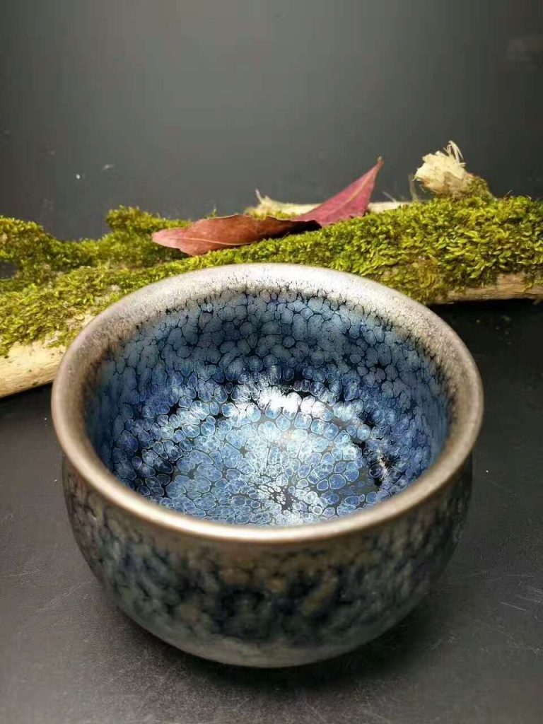 財(cái)窯滿天星“腰鼓”：口8.2高6