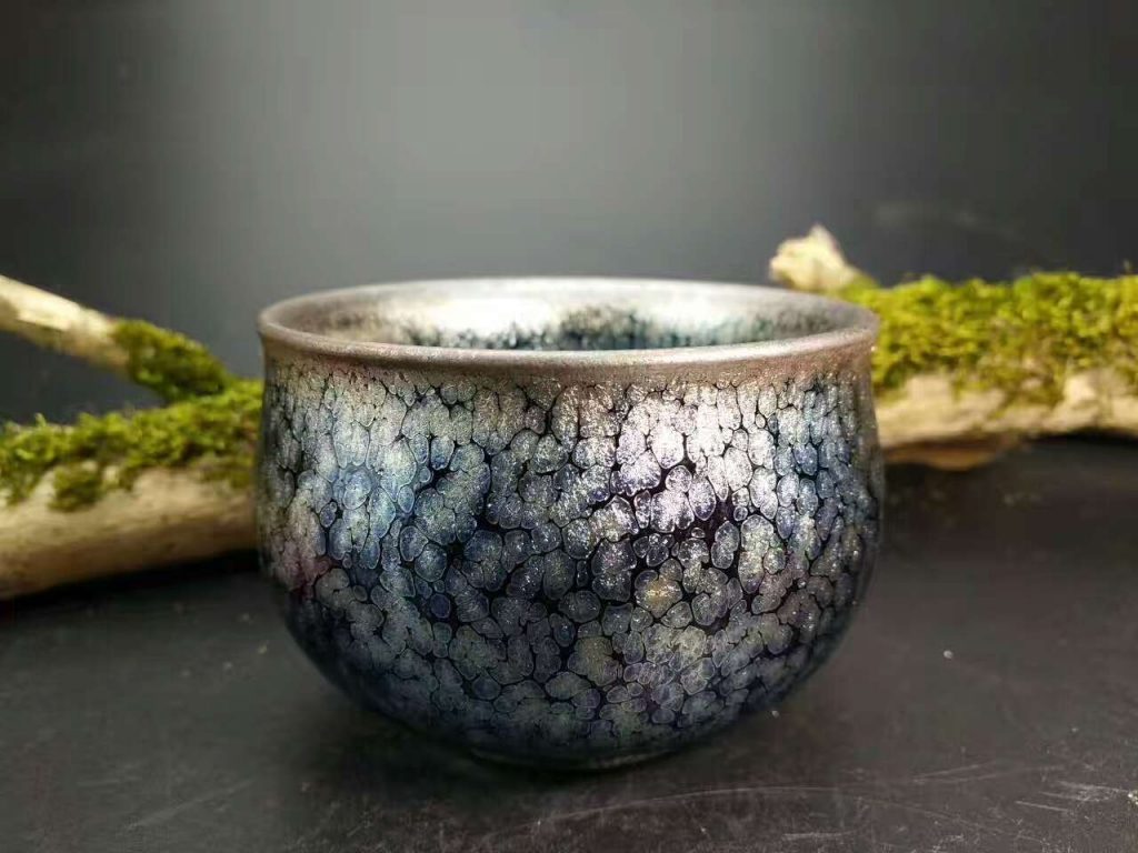 財(cái)窯滿天星“腰鼓”：口8.2高6