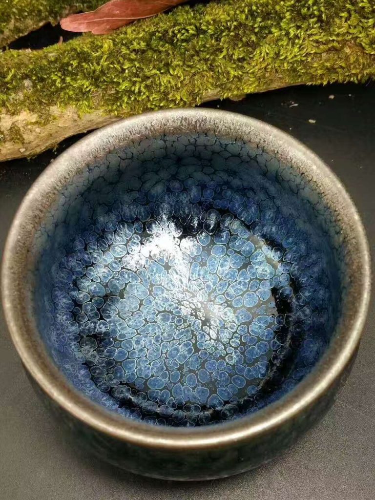 財(cái)窯滿天星“腰鼓”：口8.2高6