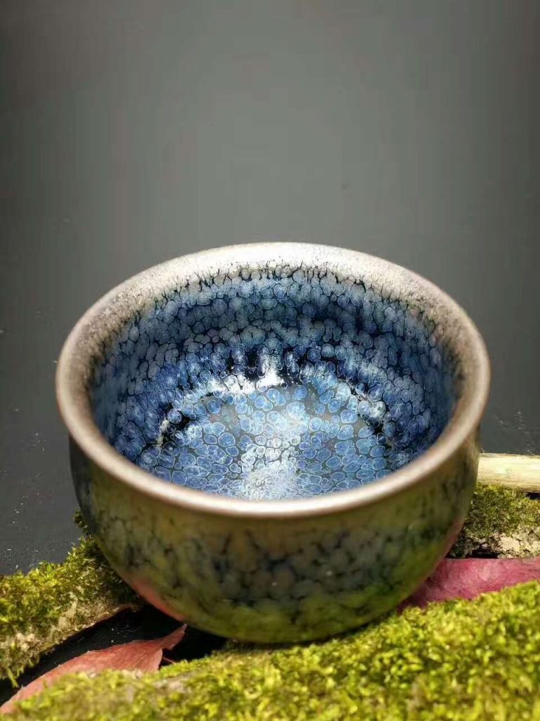 財(cái)窯滿天星“腰鼓”：口8.2高6