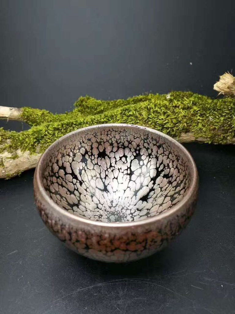 “飛惺”油滴盞：口7高5.8