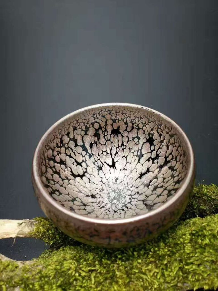 “飛惺”油滴盞：口7高5.8