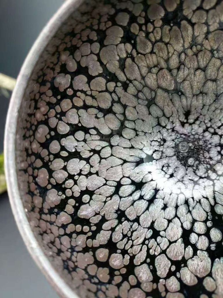 “飛惺”油滴盞：口7高5.8