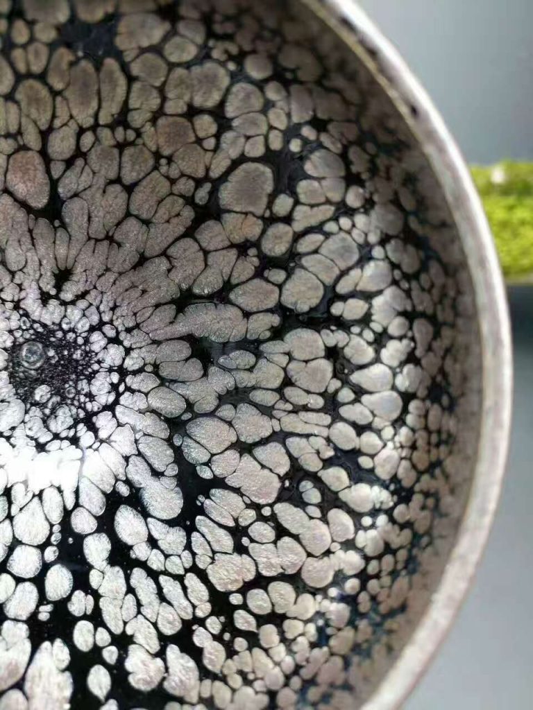 “飛惺”油滴盞：口7高5.8