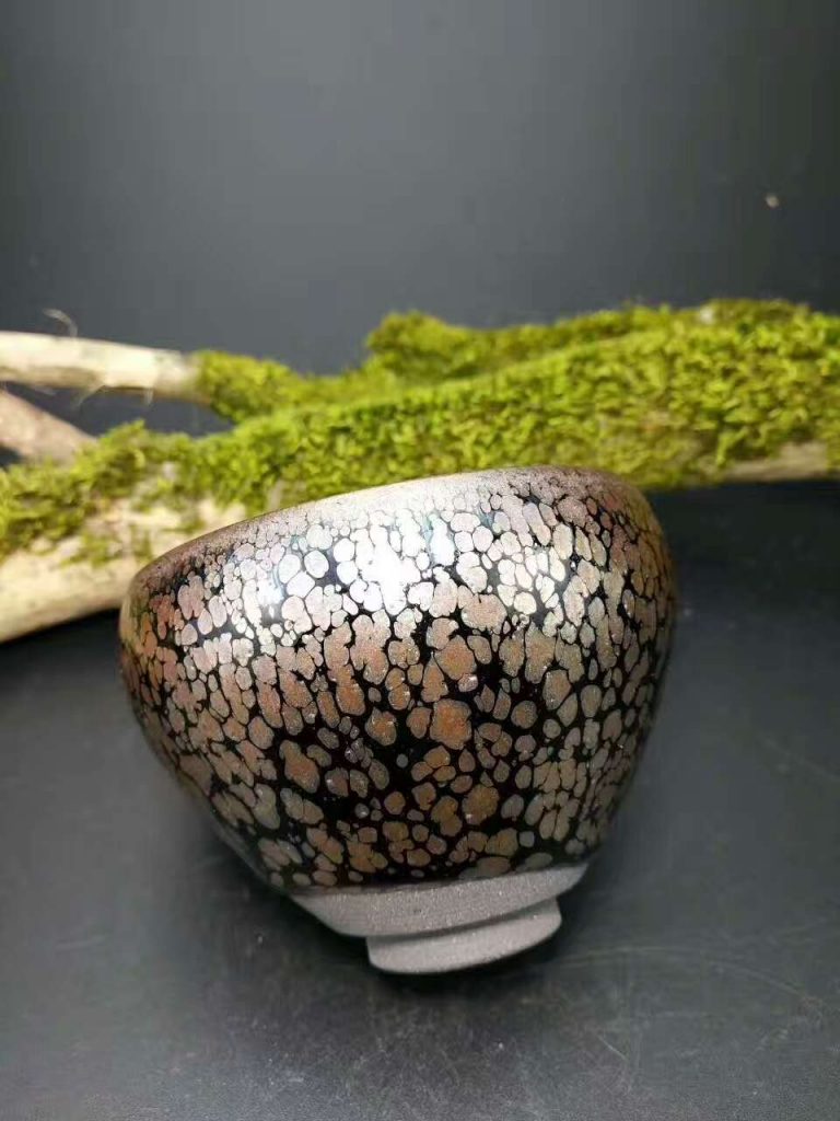 “飛惺”油滴盞：口7高5.8