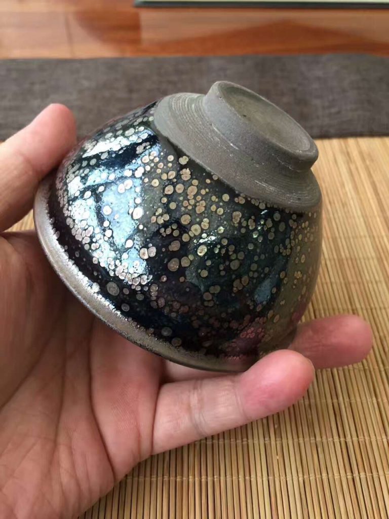 國(guó)家級(jí)大師孫建興9.1公分束口星空油滴盞，高度5公分