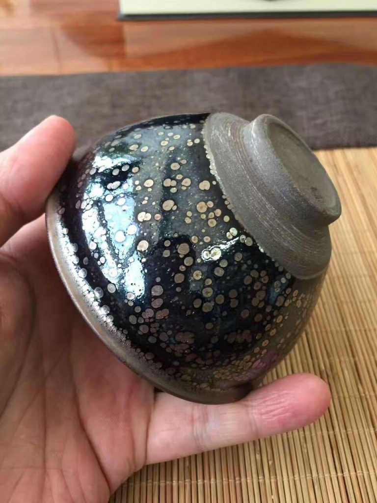 國(guó)家級(jí)大師孫建興9.1公分束口星空油滴盞，高度5公分