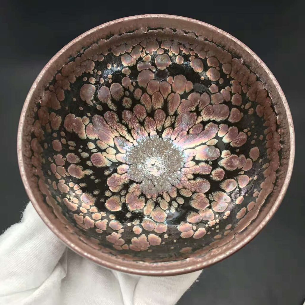 飛惺-饒飛雄，大口徑紫金油滴，口徑10高6.5，大油滴