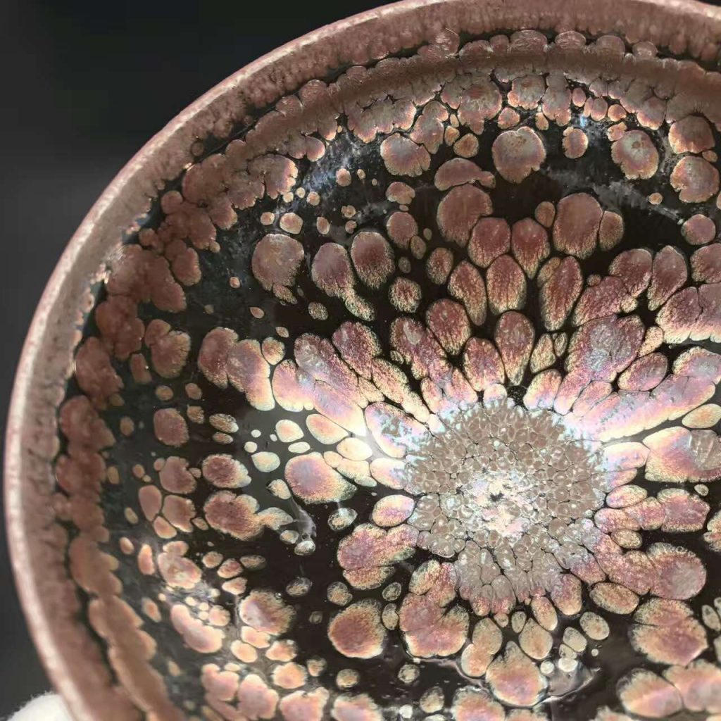 飛惺-饒飛雄，大口徑紫金油滴，口徑10高6.5，大油滴