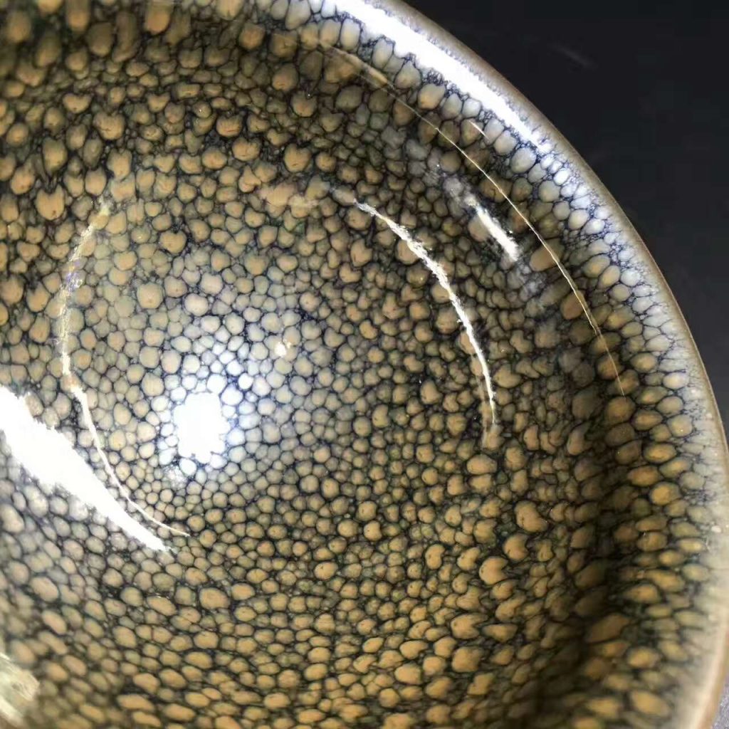 國家級大師-陳大鵬，精品華北油滴，束口，口徑9.5高5.3