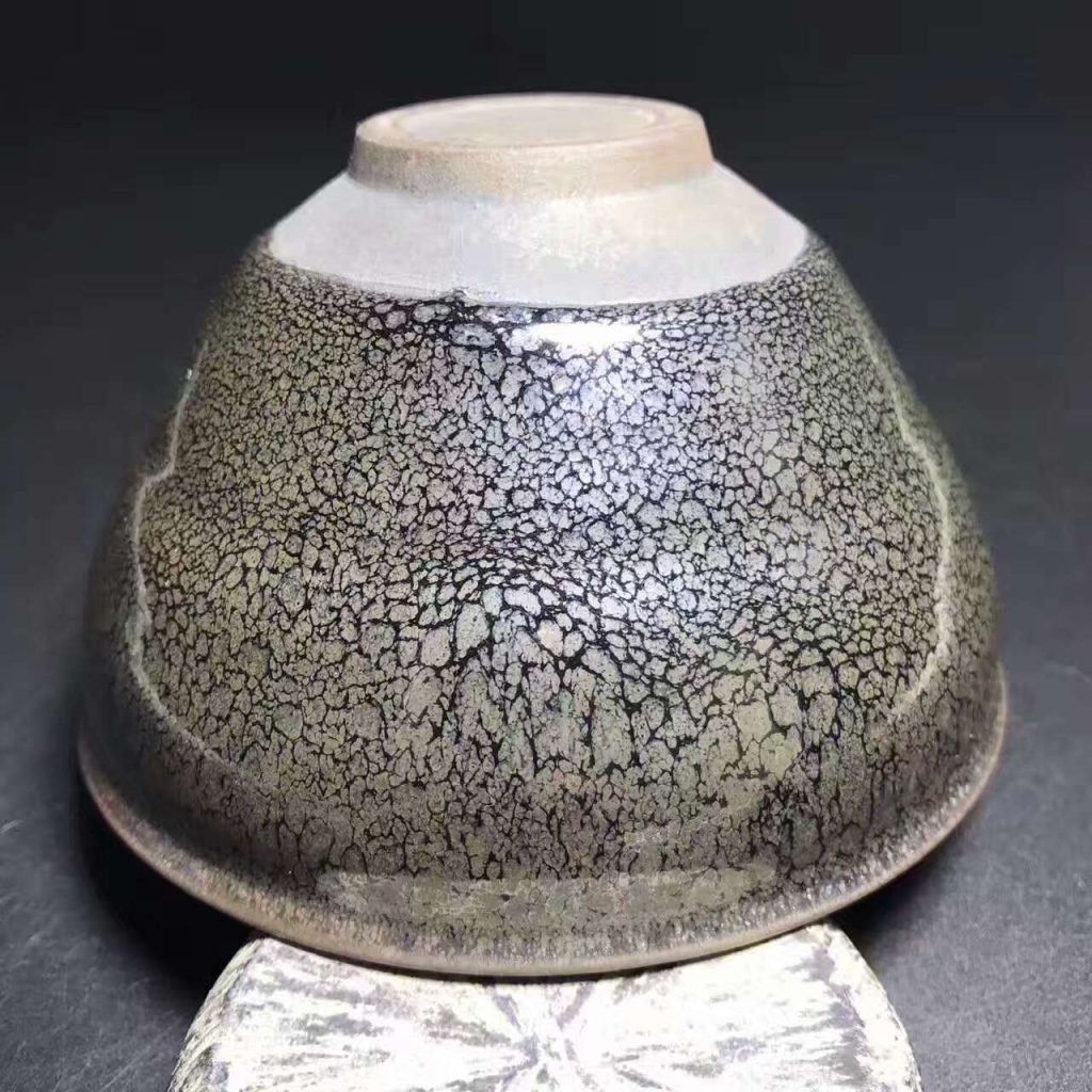 孫建興大師，早期油滴大盞，口徑12高7，收藏級！