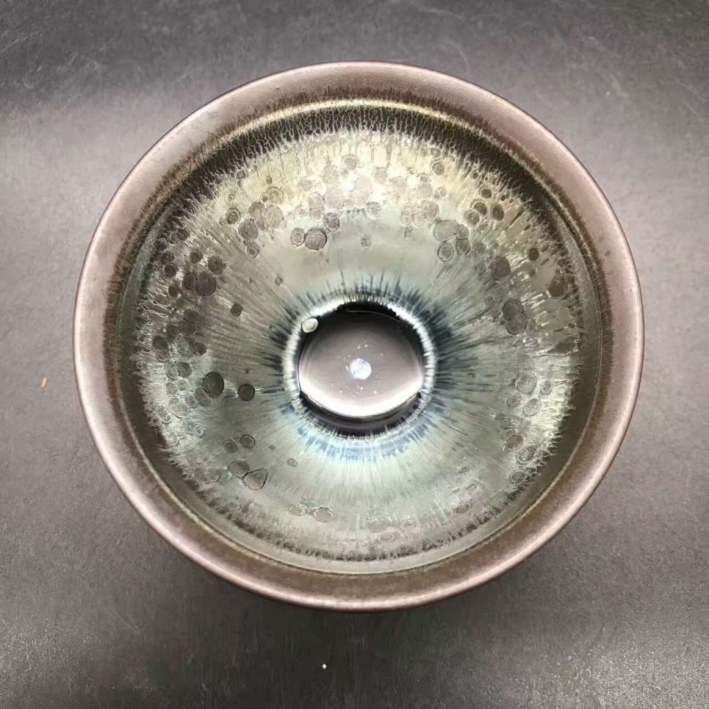 吳立主，窯變油滴，口徑9高5.3