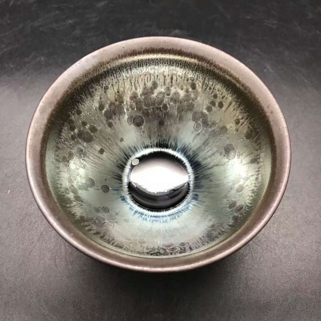 吳立主，窯變油滴，口徑9高5.3