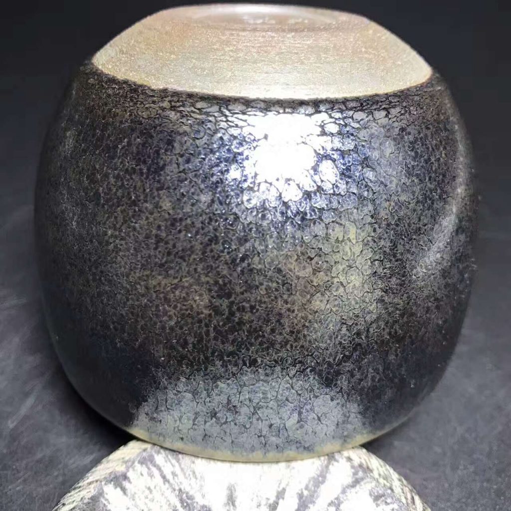 蘇天培，禪心星光油滴盞，口徑8.3高6.5