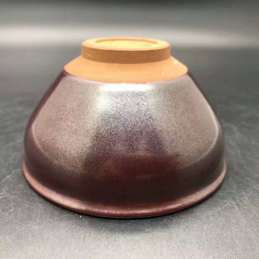 國(guó)家級(jí)大師，孫建興，精品柿紅木葉盞，口徑9高5