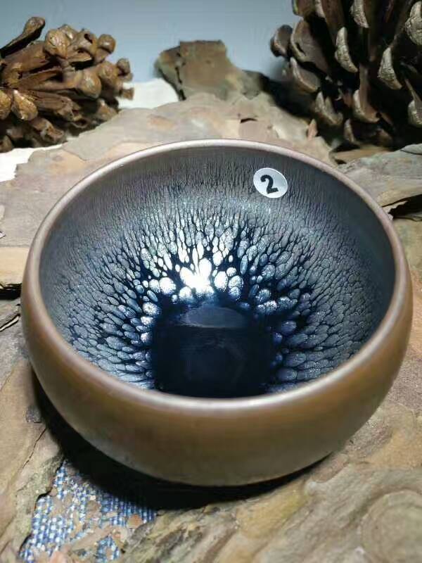 闕梅嬌全手工“福臨”油滴盞：7.5*5