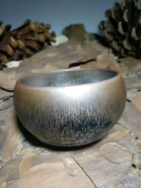 闕梅嬌全手工“福臨”油滴盞：7.5*5