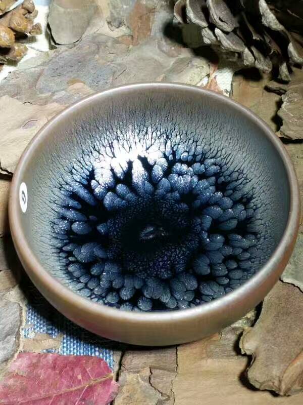 闕梅嬌全手工精品禪定油滴盞：9*5，匠心獨(dú)具