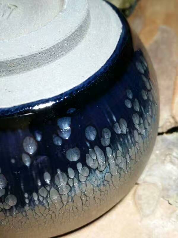 闕梅嬌全手工精品禪定油滴盞：9*5，匠心獨(dú)具