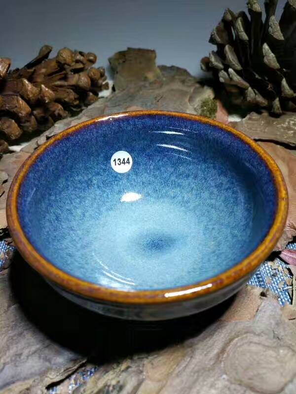 孫建興烏金回藍(lán)釉：9*5