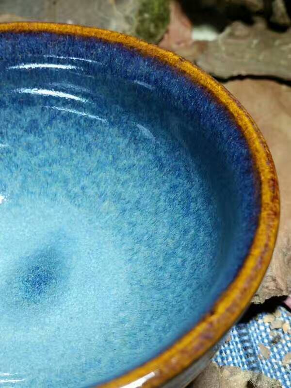 孫建興烏金回藍(lán)釉：9*5